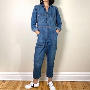 Fitted Denim Jumpsuit